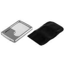 Лупа ЗУБР "МАСТЕР" карманная, светодиодная подсветка, 3-х 6-х кратное увеличение, размер линзы 45х45мм