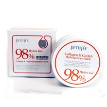 PETITFEE Collagen & Co Q10 Hydro Gel Eye Patch Гидрогелевые патчи для кожи вокруг глаз с коллагеном и коэнзимом Q10