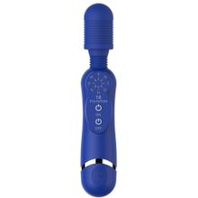 Синий универсальный массажер Silicone Massage Wand - 20 см. (206417)