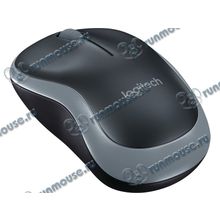 Оптическая мышь Logitech "m185" 910-002238, беспров., 2кн.+скр., черно-серый (USB) (ret) [105260]