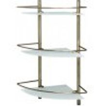 Wasserkraft K-3533 полка стеклянная тройная угловая бронза