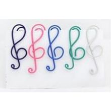 СКРЕПКА Скрипичный ключ 4,5см цв. в асс. 10шт