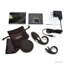 Lelo Эрекционное виброкольцо + стимулятор клитора Oden 2 Design Edition (черный)