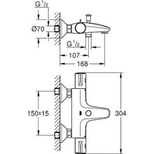 Термостат Grohe Grohtherm 800 для ванны с душем, 34567000