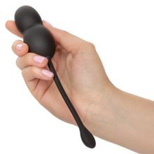 Черные вагинальные виброшарики с браслетом-пультом Wristband Remote Ultra-Soft Kegel System (черный)