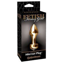 Анальная пробка Fetish Fantasy Gold Mini Luv Plug золотая 8,5 см