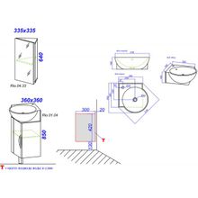 Aqwella Тумба с раковиной Рио 45