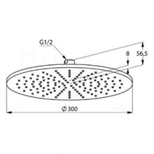 Верхний душ Kludi A-Qa (6433005-00) (300 мм)