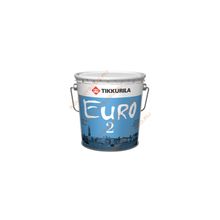 ТИККУРИЛА Евро-2 краска латексная (9л)   TIKKURILA Euro-2 краска латексная глубоко матовая для стен и потолков в сухих помещениях (9л=13кг)