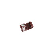 Кожаное мужское портмоне коричневого цвета с отделениями для кредитных карт и монет