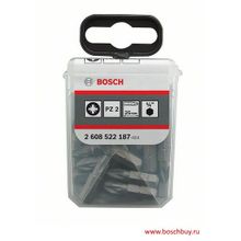 Bosch Набор насадок-бит Extra-Hart PZ 2 25 мм  (25 шт.) (2608522187 , 2.608.522.187)