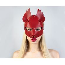 Красная кожаная маска  Белочка (243799)