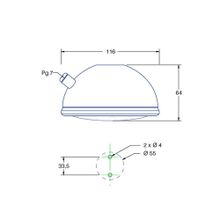 DHR Блок-фара DHR 618 618 12 12 В 35 Вт 116 x 64 мм