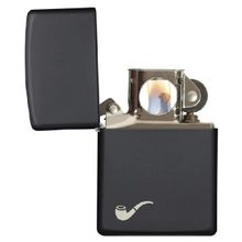 Зажигалка для трубок черная матовая Zippo 218PL с покрытием Black Matte