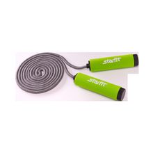 STARFIT Скакалка RP-105 со вспененной ручкой, зеленая черная, 3м