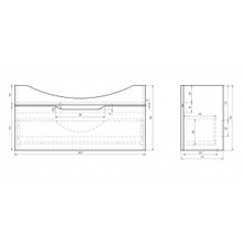 Dreja Тумба с раковиной Laguna 105 подвесная, белая