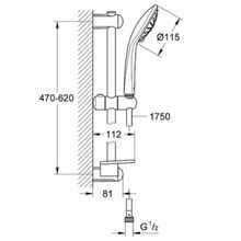 Душевой гарнитур Grohe Euphoria Massage 110 (27231001) (600 мм)