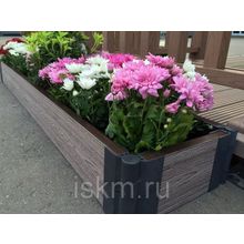 Красивые грядки из досок ДПК Вечные Грядки 3х1м, высота 15 см