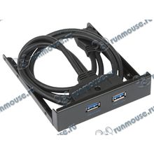 Аксессуар для корпуса - панель для вывода USB3.0 портов в 3.5" отсек Espada "EBrFr-2USB3", черный [129086]