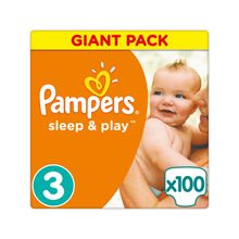Pampers Sleep & Play Midi 4-9 кг Джайнт 100 шт