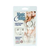 California Exotic Novelties 3 прозрачных эрекционных колечка MAGIC C-RINGS