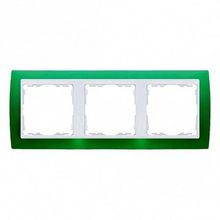 Рамка 3 поста 82, зеленый полупрозрачный |  код. 82633-65 |  Simon