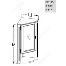 Opadiris Угловой шкаф Клио 32 R нагал