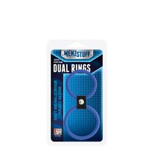 Dream Toys Синее двойное эрекционное кольцо Dual Rings Blue