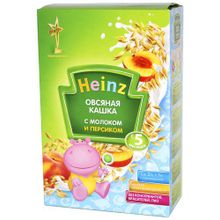 Каша Хайнц (Heinz) Овсяная с молоком и персиком 250г с 5 мес.