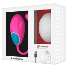 DreamLove Розовое виброяйцо с белым пультом-часами Wearwatch Egg Wireless Watchme (розовый)