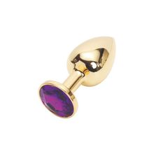 Анальная пробка Butt Plug Gold Small, диаметр 2,7 см