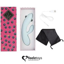 FeelzToys Нежно-голубой вибратор-кролик Lea Rabbit Vibrator - 20,2 см. (нежно-голубой)