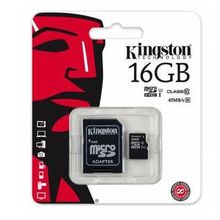 Флеш карта microSDHC 16Gb Class10 Kingston SDC10G2 16GB + adapter