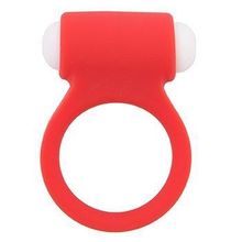 Dream Toys Красное эрекционное виброкольцо LIT-UP SILICONE STIMU RING 3 RED (красный)