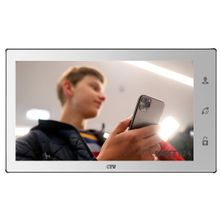 Ctv Видеодомофон CTV CTV-M4102FHD Wi-Fi, iPS, Белый, Touch Screen