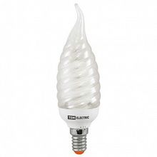 Лампа энергосберегающая КЛЛ-СTW-11 Вт-2700 К–Е14 (витая свеча на ветру) (mini) |  код. SQ0323-0140 |  TDM