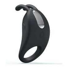 Baile Чёрное эрекционное кольцо с вибрацией Rabbit Vibrator (черный)