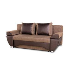 диван-кровать гермес (рогожка корфу и кожзам коричневый)
