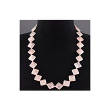 Бусики-Колечки Бусы Кварц Розовый "Камелия" арт.НКР-29(20)-60-1