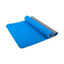 Коврик для йоги StarFit FM-201 (173x61x0,4 см) синий серый