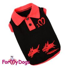 Яркое поло для собак  ForMyDogs, цвет - черный 173SS-2015 BL