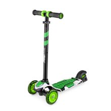 Трёхколёсный самокат со светящимися колесами Small Rider Turbo  (зеленый )