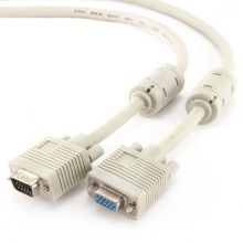 Кабель удлинитель VGA 15F-15M, 10 м, ферритовый фильтр, Professional