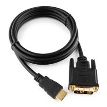 Кабель HDMI - DVI, 1.8 м, черный, позол. разъемы, Cablexpert (CC-HDMI-DVI-6)