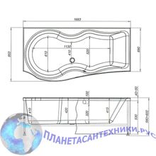 Акриловая ванна Aquanet Nicol 170x85 L