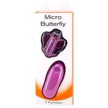 Лиловый клиторальный стимулятор MICRO BUTTERFLY в виде бабочки лиловый