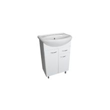 Тумба с умывальником 60см, Уют 60, ящик, белый, Runo