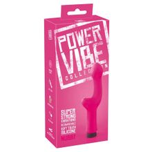 Розовый G-стимулятор с вибрацией Power Vibe Nubby - 18 см.