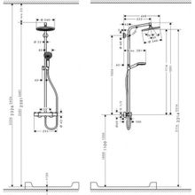 Душевая система Hansgrohe Crometta S 240 1jet Showerpipe (27267000) (240 мм)