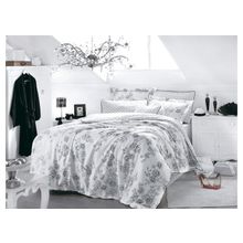 Issimo Постельное белье Rose Art White-Black (2 сп. евро)